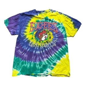 Buc-ees Adult Tie-Die Road Trippin Tie Dye T-Shirt Size Large Grateful Dead